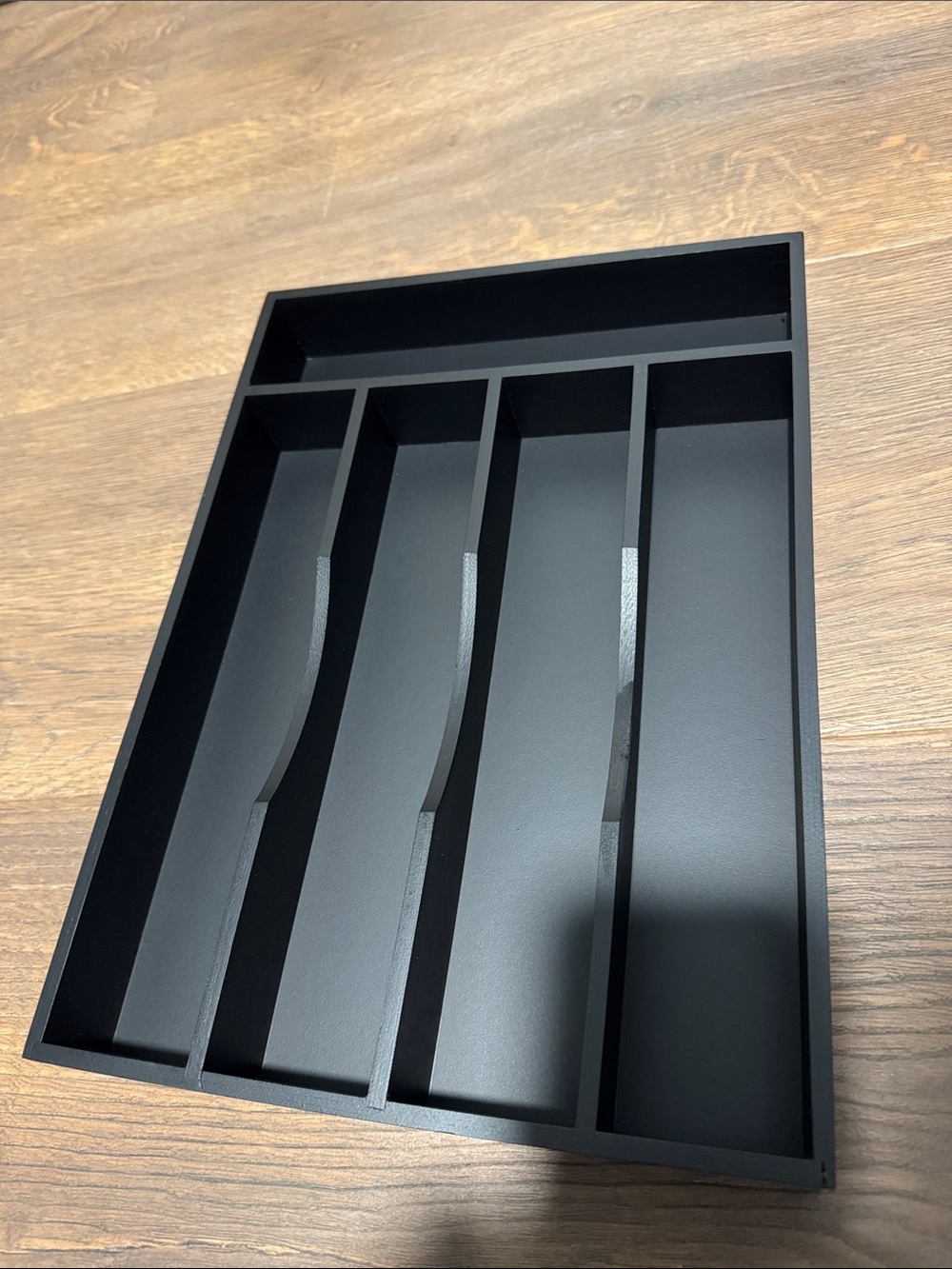 Matte Black Drawer Cutlery Organizer Tray